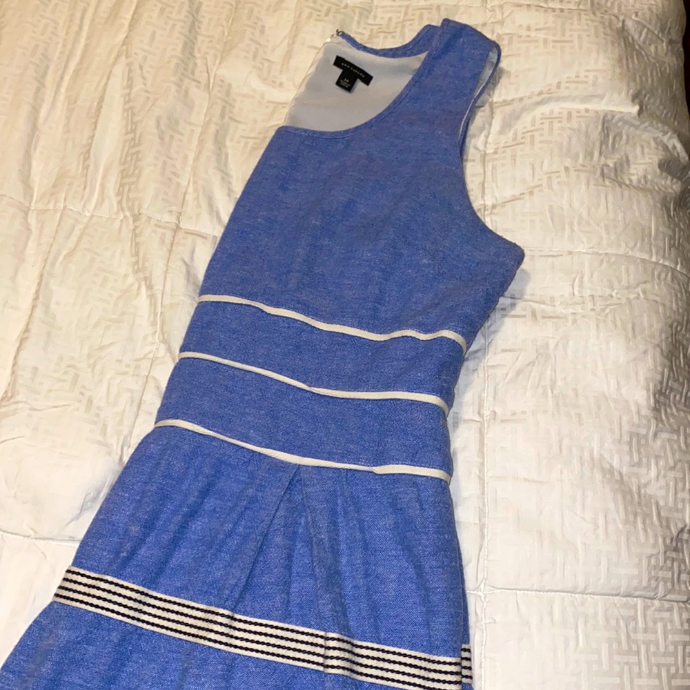 Linen fit and flare dress